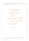 Korrespondenzkarte "Fürchtet euch nicht"