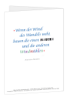 Korrespondenzkarte "Wenn der Wind des Wandels weht"