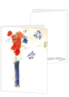 Korrespondenzkarte "Kornblumen mit Klatschmohn"