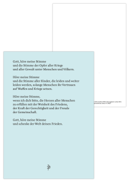 Gebetskarte \